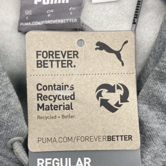 PUMA Essentials+ Two-Tone Big Logo Hoodie Sweatshirt Size L NWT MSRP $45 - Picture 5 of 7